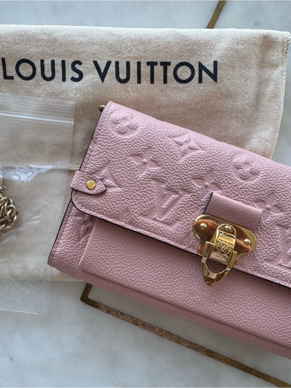 Louis Vuitton Vavin Chain Wallet – Pink – Pristine – Includes E-Receipt